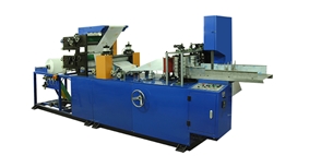 Napkin paper machine with two color printing